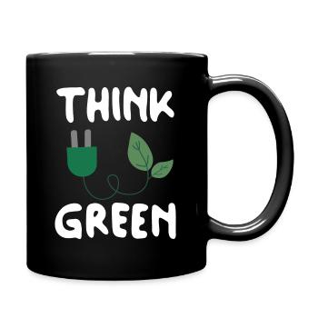Think Green - Tasse einfarbig - Schwarz - Rechts