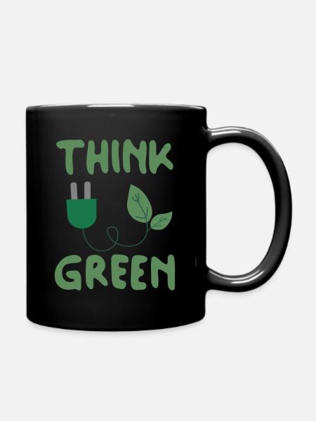 Think Green - Tasse einfarbig - Schwarz
