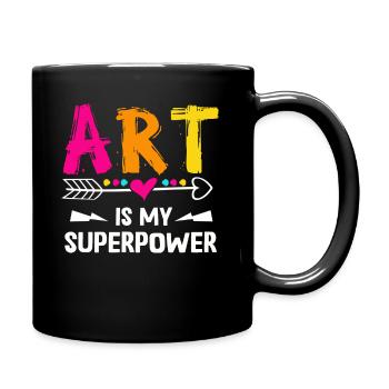 L’art est mon superpouvoir - Mug uni - noir - Droite