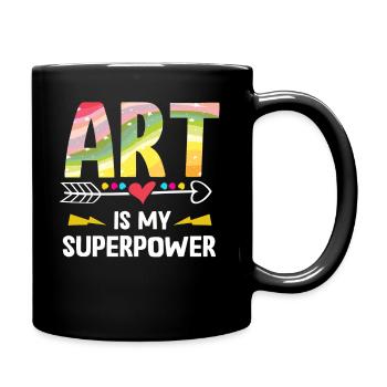 L’art est mon superpouvoir - Mug uni - noir - Droite