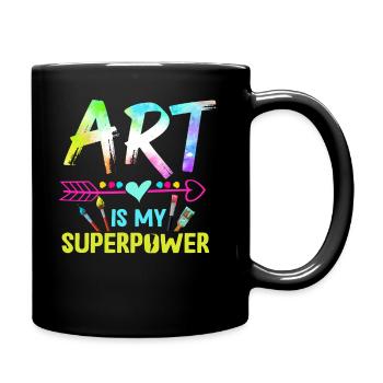 L’art est mon superpouvoir - Mug uni - noir - Droite