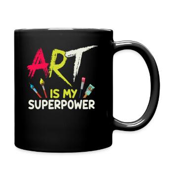 L’art est mon superpouvoir - Mug uni - noir - Droite
