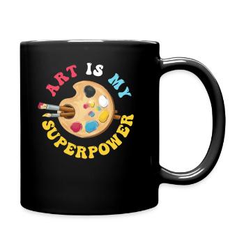 L’art est mon superpouvoir - Mug uni - noir - Droite