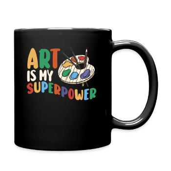 L’art est mon superpouvoir - Mug uni - noir - Droite
