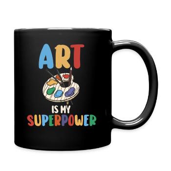 L’art est mon superpouvoir - Mug uni - noir - Droite