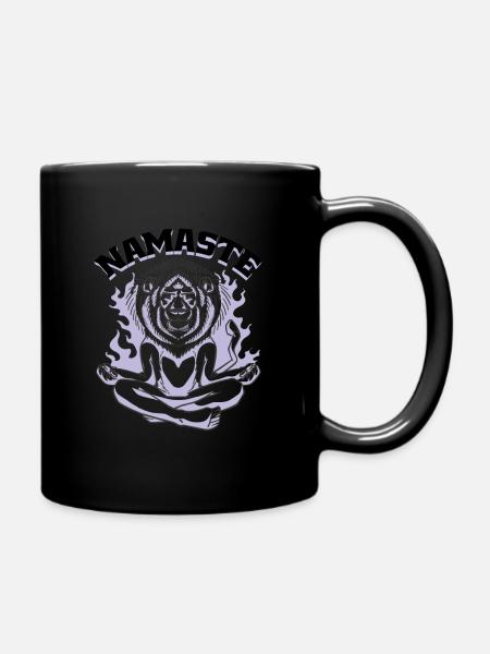 Namaste Lion - Mug uni - noir