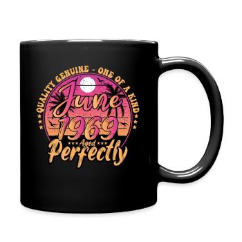 June 1969 anniversary 1969 Retro 1969 June - Full Colour Mug - black - Right