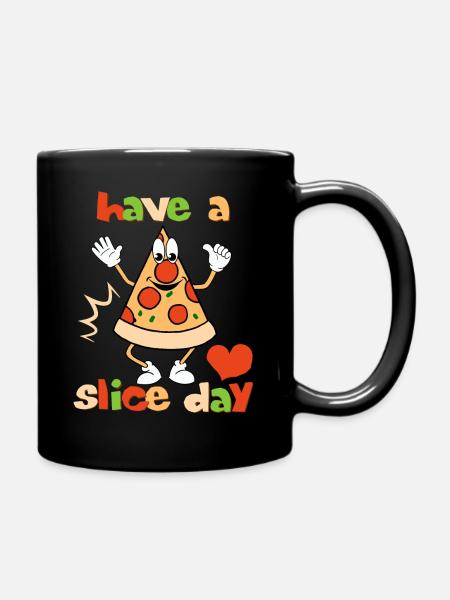Pizza comique, jeu de mots, jeu de mots, dicton pour les fans de pizza - Mug uni - noir