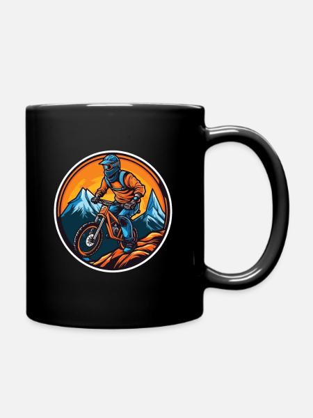 MBR mountain biker - Full Colour Mug - black