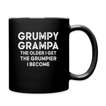 Grumpy Grandpa Vintage Typographie Vieille personne - Mug uni - noir - Droite