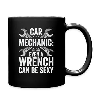 Car Mechanic Auto Engine Repair - Full Colour Mug - black - Right