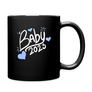 Baby 2023 Junge - Tasse einfarbig - Schwarz - Rechts
