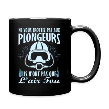 humour plongeur 2 - Mug uni - noir - Droite