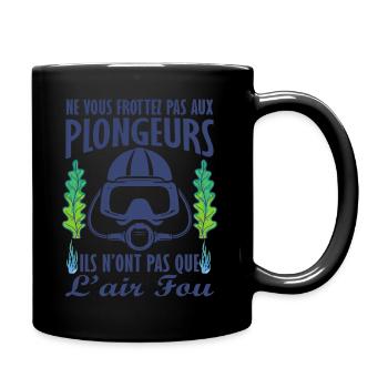 humour plongeur - Mug uni - noir - Droite