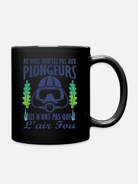 humour plongeur - Mug uni - noir