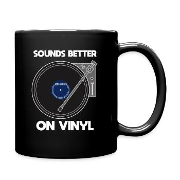 Sonne mieux sur le collectionneur de disques vinyles vinyles - Mug uni - noir - Droite