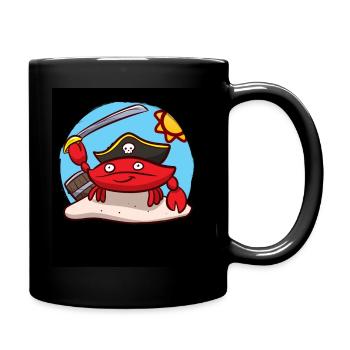 Amateurs de fruits de mer de crabe pirate - Mug uni - noir - Droite