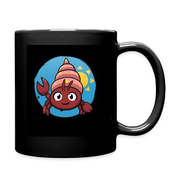 Hermit Crab Krabbenverkäufer - Tasse einfarbig - Schwarz - Rechts