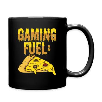 Gaming Fuel Pizza - Tasse einfarbig - Schwarz - Rechts