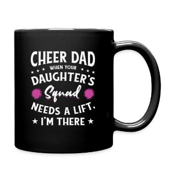 Cheerleader Stolzes Cheer Dad Cheerleading - Tasse einfarbig - Schwarz - Rechts