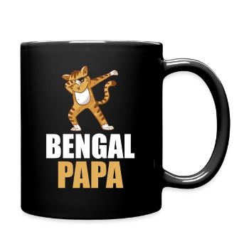 Katze Bengalkatze - Tasse einfarbig - Schwarz - Rechts