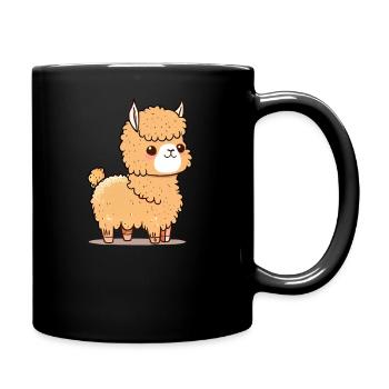 Alpaca Lama Alpaca Animal - Full Colour Mug - black - Right