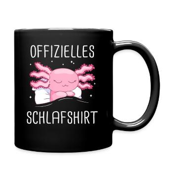 Axolotl Schwanzlurch Axolotls - Tasse einfarbig - Schwarz - Rechts