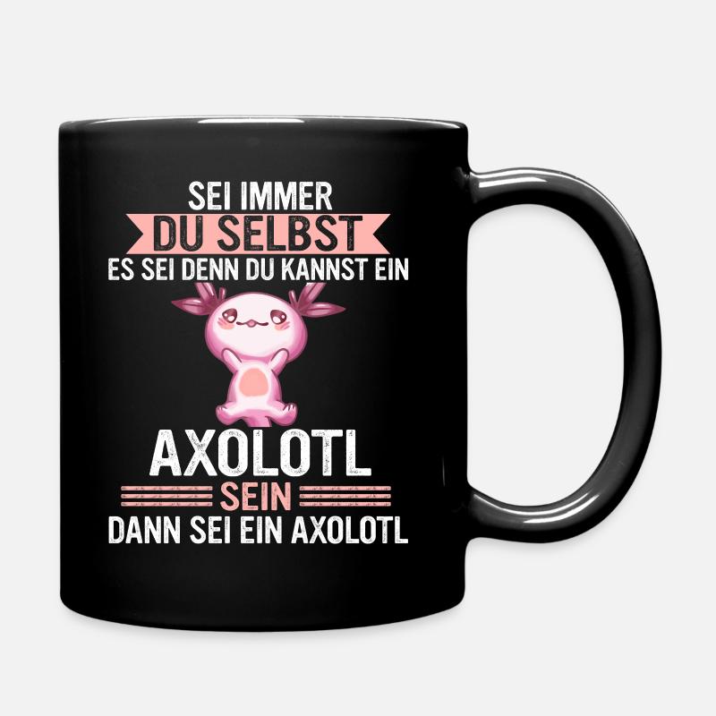 Axolotl Schwanzlurch Axolotls - Tasse einfarbig - Schwarz