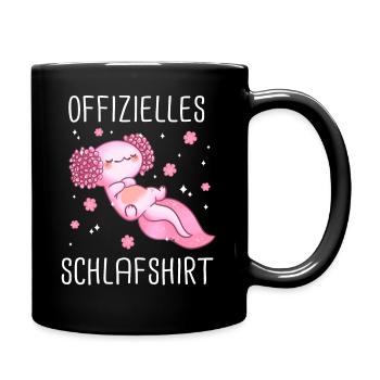 Axolotl Schwanzlurch Axolotls - Tasse einfarbig - Schwarz - Rechts