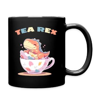 Tea Rex Sweet Dino in Teacup - Full Colour Mug - black - Right