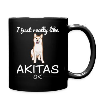 Akita Inu Dog Lover Dog Lover Dire cadeau - Mug uni - noir - Droite