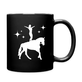 Voltigieren - Tasse einfarbig - Schwarz - Rechts