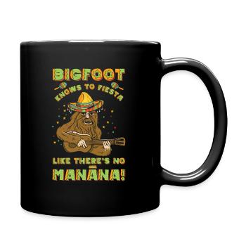 Cinco de Mayo Kryptozoologie Bigfoot Fiesta - Tasse einfarbig - Schwarz - Rechts