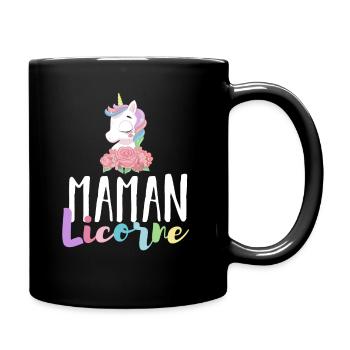 Maman Licorne - Cadeau Anniversaire Maman Licorne - Mug uni - noir - Droite