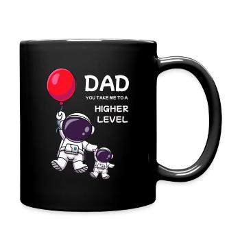 Father Dad Father's Day Birthday Family Son Balloon - Full Colour Mug - black - Right
