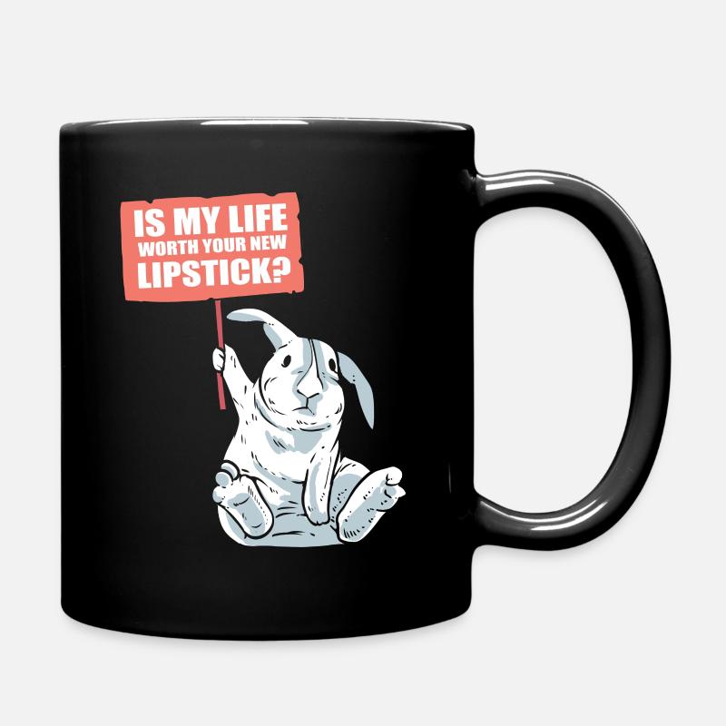 Défenseurs du lapin et du rouge à lèvres - Mug uni - noir