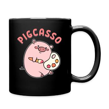 Cochon d’artiste d’artistes visuels - Mug uni - noir - Droite