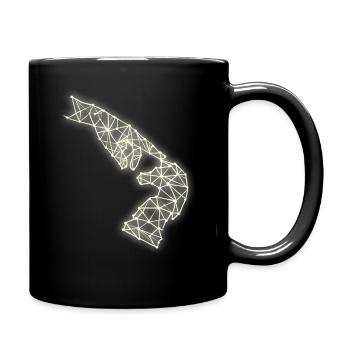 Schach Kunst - Tasse einfarbig - Schwarz - Rechts