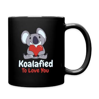 Valentinstag Koala Liebe Wildlife Koala Lover - Tasse einfarbig - Schwarz - Rechts