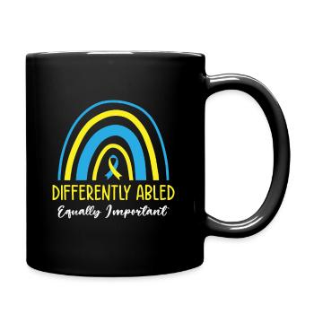 Bande de sensibilisation à l’autisme de la Journée mondiale du syndrome de Down - Mug uni - noir - Droite