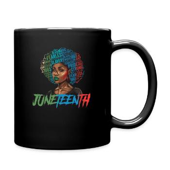 Juneteenth BLM Black Pride Woman Stark Black - Mug uni - noir - Droite