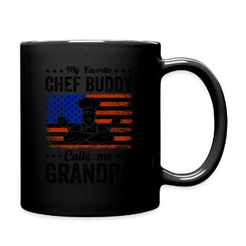 My Favorite Chef Buddy Calls Me Grandpa Chef Cook - Tasse einfarbig - Schwarz - Rechts