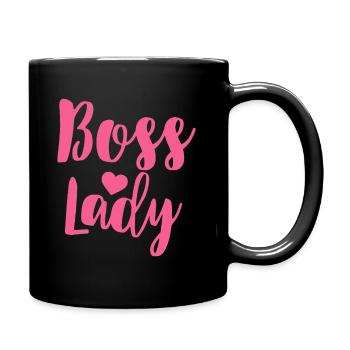 Niedliche mächtige Geschäftsfrau - Tasse einfarbig - Schwarz - Rechts
