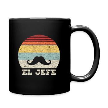 El Jefe Funny Mexican Boss Funny Cinco De Mayo - Full Colour Mug - black - Right
