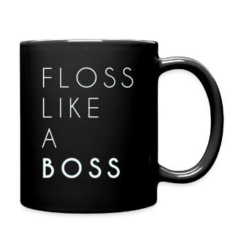 Soie dentaire comme un patron drôle de dentiste dents dentaires - Mug uni - noir - Droite