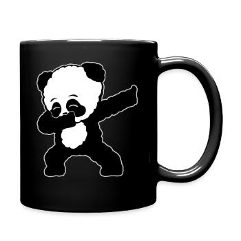 Dabbing Panda Bär Geschenk Damen Herren Kinder - Tasse einfarbig - Schwarz - Rechts