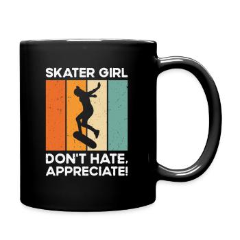 Journée internationale de la femme Skater Girl - Mug uni - noir - Droite