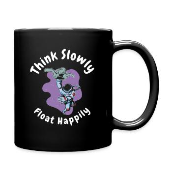 Space Astronaut Floating Wildlife Reptile Sea - Full Colour Mug - black - Right