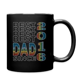 Best dad in the world since 2016 Father's Day Birthday - Full Colour Mug - black - Right