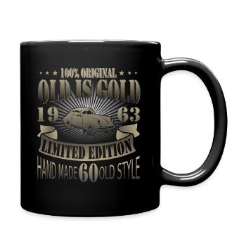 60 Geburtstag Oldtimer 1963 2023 - Tasse einfarbig - Schwarz - Rechts